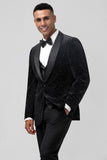 Black 3 Piece Shawl Lapel One Button Men's Wedding Suits