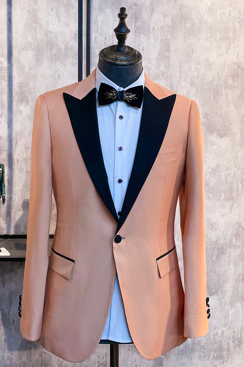 Load image into Gallery viewer, Peak Lapel Blush 2 Piece Men&#39;s Prom Suits