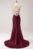 Dusty Sage Mermaid Spaghetti Straps Long Prom Dress