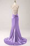 Dusty Sage Mermaid Spaghetti Straps Long Prom Dress