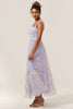 Load image into Gallery viewer, Light Purple Long Prom Dress with Embroidery