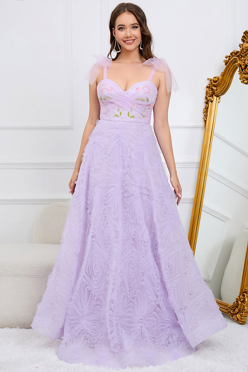Zapaka Women Purple Corset Plus Size Prom Dress A Line Off the Shoulder  Formal Dress with Bowknot – ZAPAKA