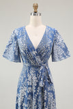 Burnout Velvet Golden Purple A Line Mother of the Bride Dress