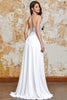 Load image into Gallery viewer, A-Line White Long Prom Dress with Slit