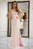 Load image into Gallery viewer, Mermaid Sparkly Pink Prom Dress with Slit