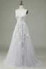 Load image into Gallery viewer, Ivory Tulle Backless Wedding Dress with Lace
