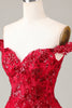 Load image into Gallery viewer, Pink Sparkly Corset Tiered Lace A-Line Short Party Dress