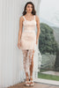 Load image into Gallery viewer, White Champagne Lace Ruffled Bodycon Engagement Party Dress