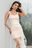 Load image into Gallery viewer, White Champagne Lace Ruffled Bodycon Engagement Party Dress