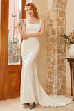 Mermaid Square Neck Wedding Dress