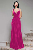 Burgundy Sheath Velvet Long Formal Dress