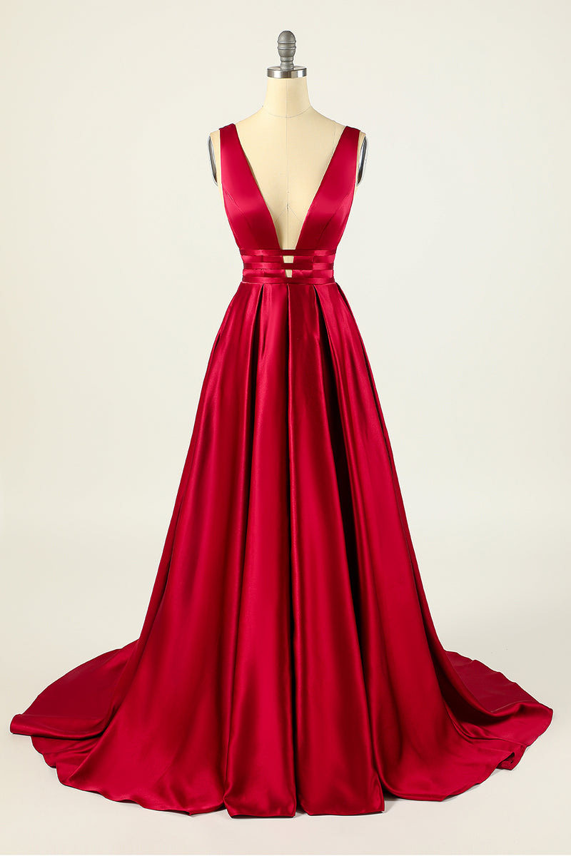 Load image into Gallery viewer, Blush Satin Long Prom Dress