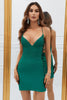 Load image into Gallery viewer, Sparkly Dark Green Sequins Tight Short Graduation Dress