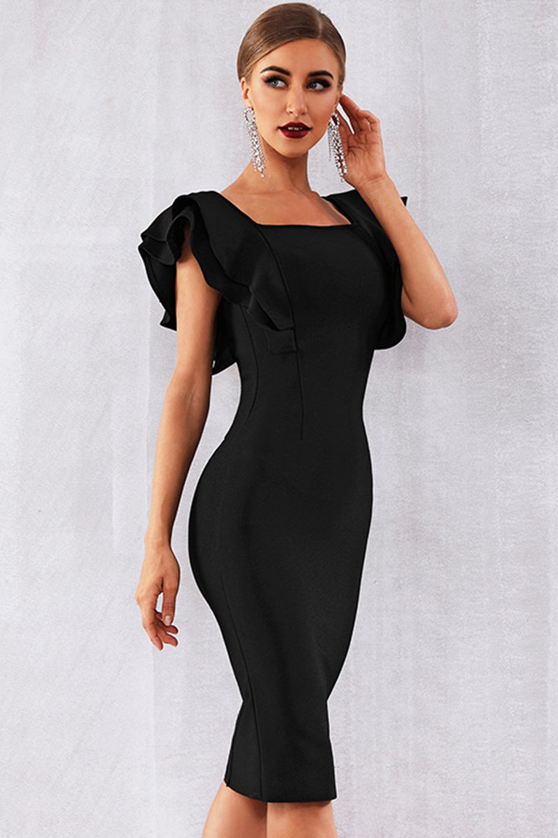 Load image into Gallery viewer, Little Black Bodycon Dress