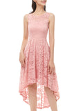 Pink High-low Lace Dress