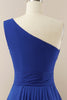 Load image into Gallery viewer, Chiffon One Shoulder Bridesmaid Dress