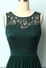 Load image into Gallery viewer, Dark Green Lace Long Dress