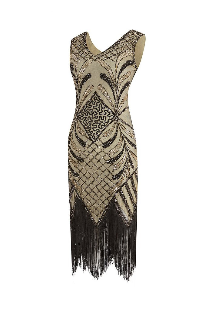 Load image into Gallery viewer, Fringe Sequin 1920s Dress