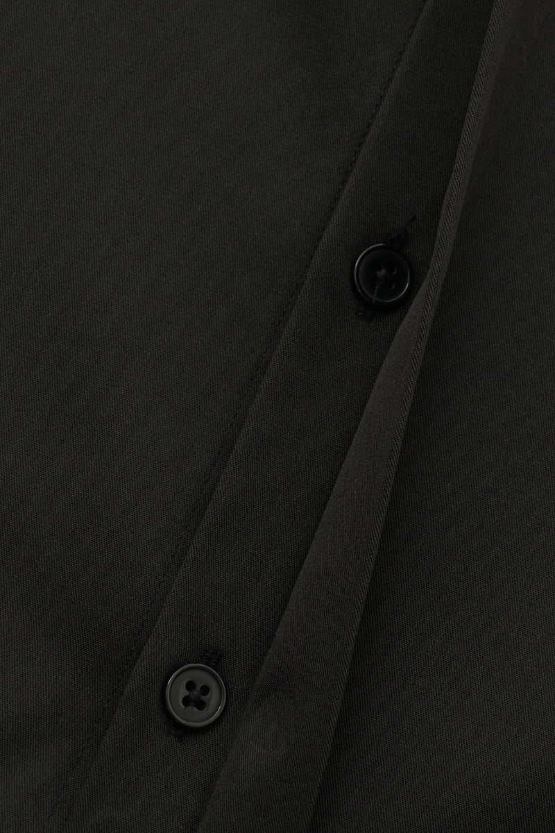 Load image into Gallery viewer, Black Solid Men&#39;s Suit Shirt