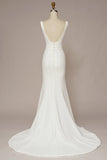 Mermaid Square Neck Wedding Dress