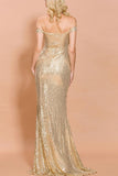 Sequin Memaid Long Prom Dress