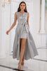 Load image into Gallery viewer, Grey High-low Bodycon Party Dress