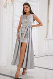 Grey High-low Bodycon Party Dress