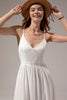 Load image into Gallery viewer, White Long Chiffon Bridesmaid Maxi Dress