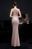 Silver Halter Sequins Party Dress