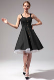 Vintage Black Dress With Button