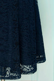 Navy High Neck Lace