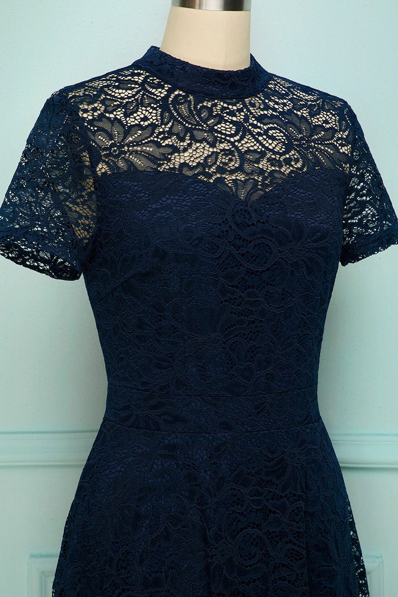 Load image into Gallery viewer, Navy High Neck Lace