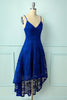 Load image into Gallery viewer, Straps Royal Blue Lace Dress