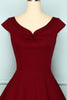 Load image into Gallery viewer, 1950s Burgundy Dress