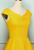 Load image into Gallery viewer, 50s Yellow Solid Dress