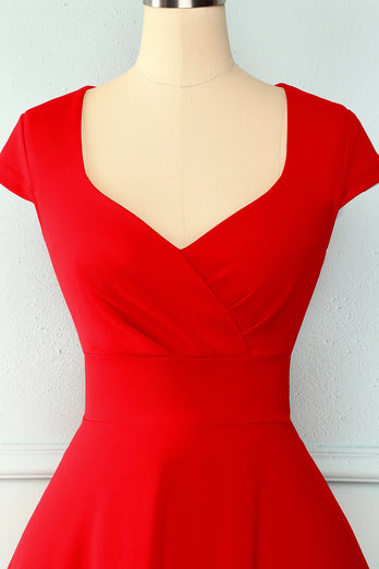 Red Solid Dress