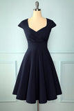 Navy Solid Dress