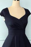 Navy Solid Dress