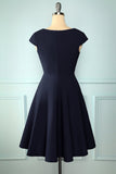 Navy Solid Dress