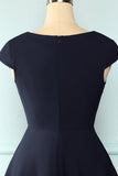 Navy Solid Dress