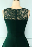 Dark Green High Low Dress