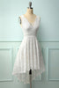 Load image into Gallery viewer, White V-Neck Lace Dress