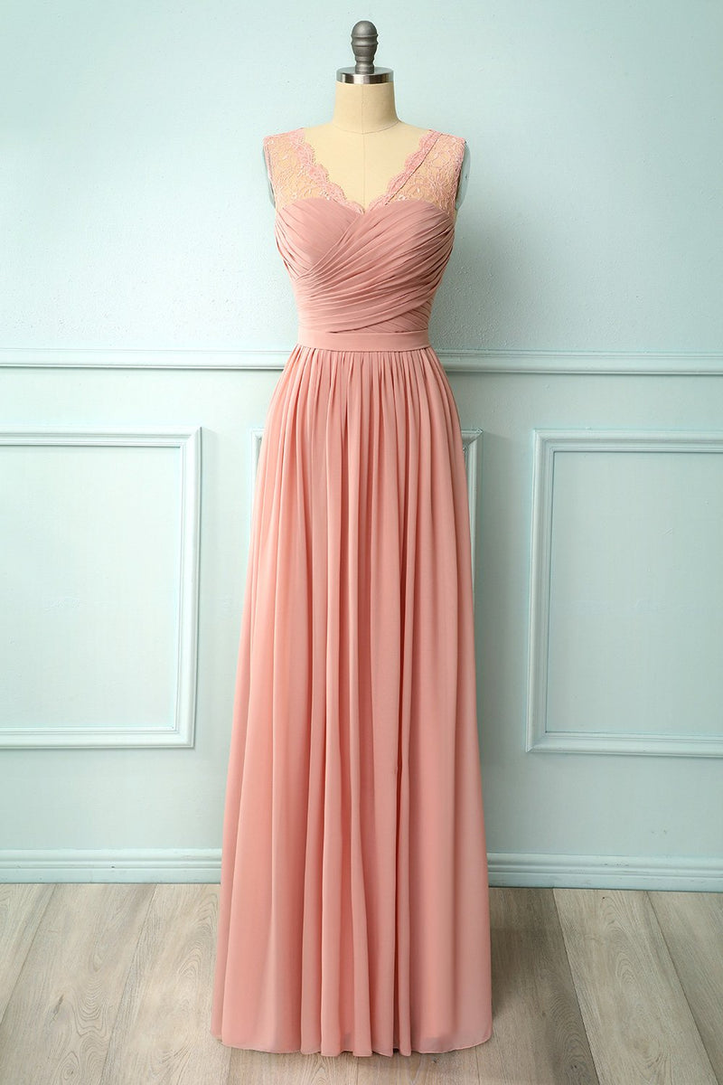 Load image into Gallery viewer, Ruffle Blush Lace Dress