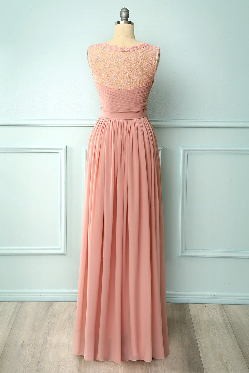 Load image into Gallery viewer, Ruffle Blush Lace Dress