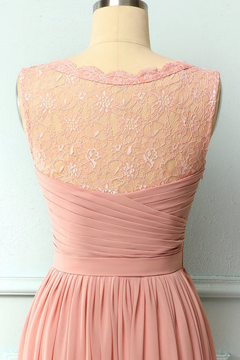 Ruffle Blush Lace Dress