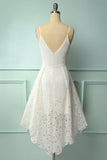 White Lace Asymmetrical Dress