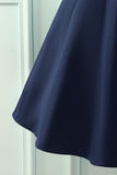 Navy Blue 1950s Style Dress