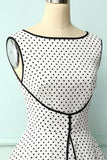 Faked Two Piece Dots Dress