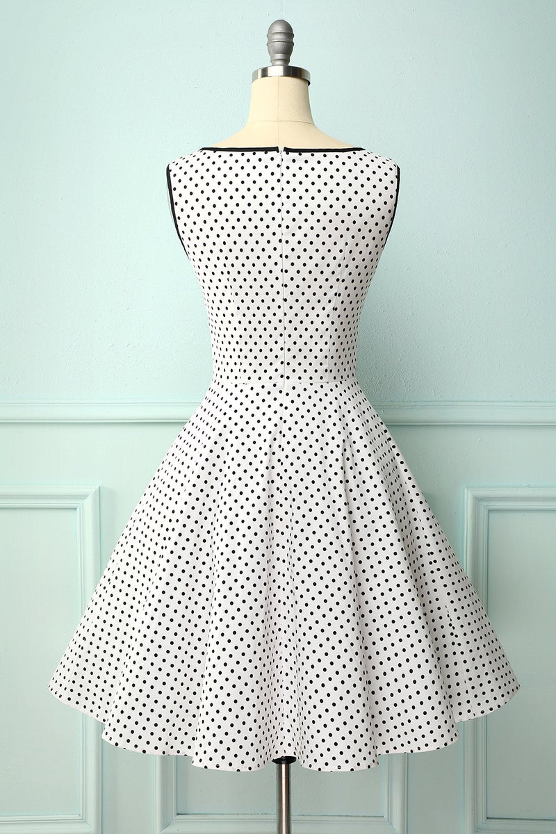 Load image into Gallery viewer, Faked Two Piece Dots Dress