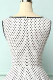 Faked Two Piece Dots Dress